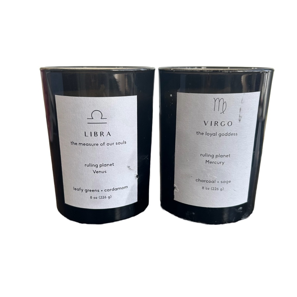 Black Zodiac Candle Set by